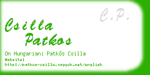csilla patkos business card
